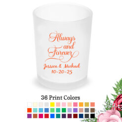 always and forever frosted votive shot glass