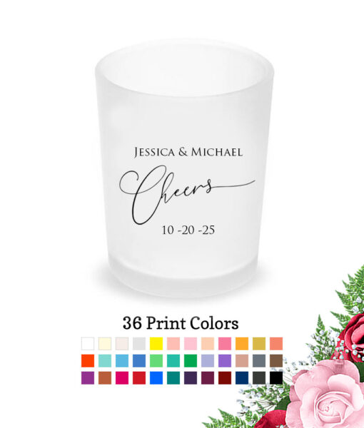 cheers frosted votive shot glass