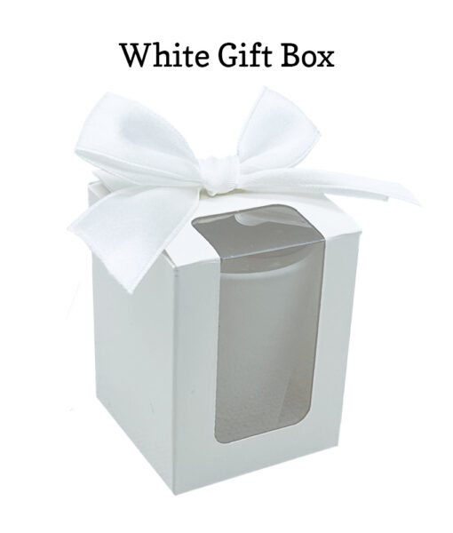 frosted shot glass white gift box