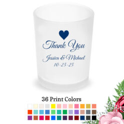 frosted votive shot glass thank you