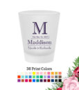 last name initial frosted shot glass