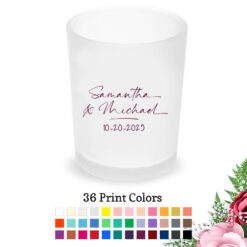 names signature frosted votive shot glass