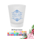 scroll frosted shot glass