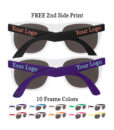 sunglasses white front colored arms your logo