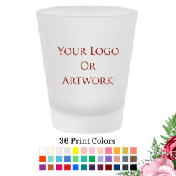 your logo frosted shot glass