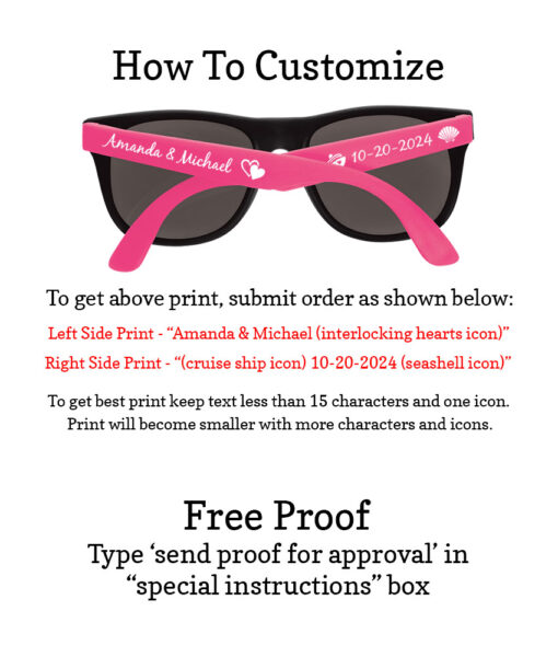 black front colored arms sunglasses - how to customize