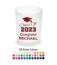 class of 20xx frosted votive shot glass