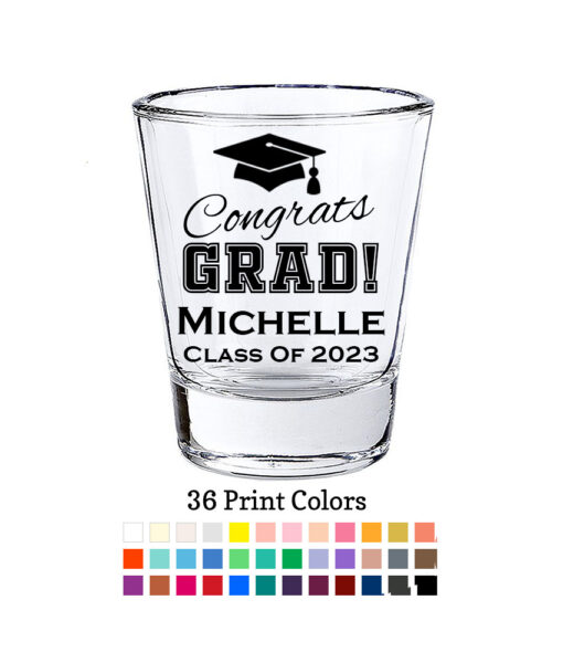 congrats grad shot glass