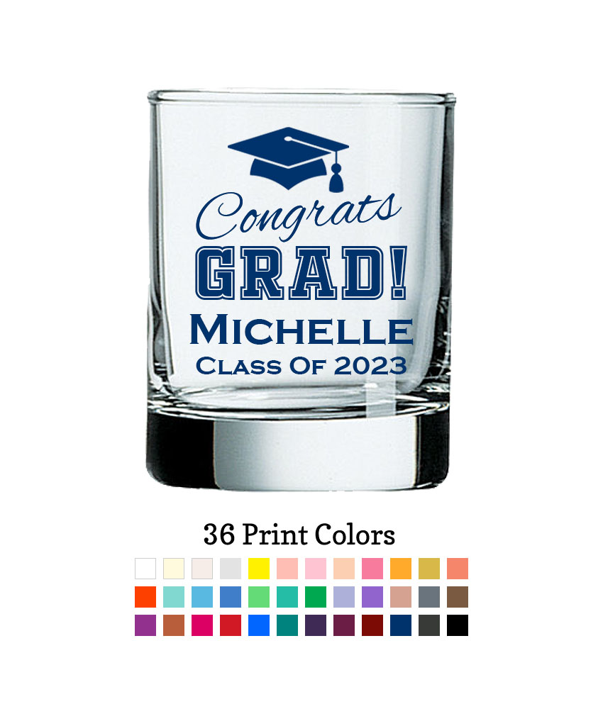 congrats grad votive shot glass