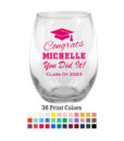 congrats you did it wine glasses