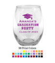 graduation party wine glasses