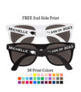 graduation sunglasses black and white frame colors