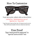 graduation sunglasses black or white frame color – how to customize