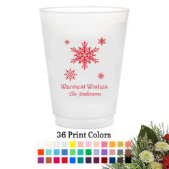 snowflakes christmas holiday personalized frost flex cup