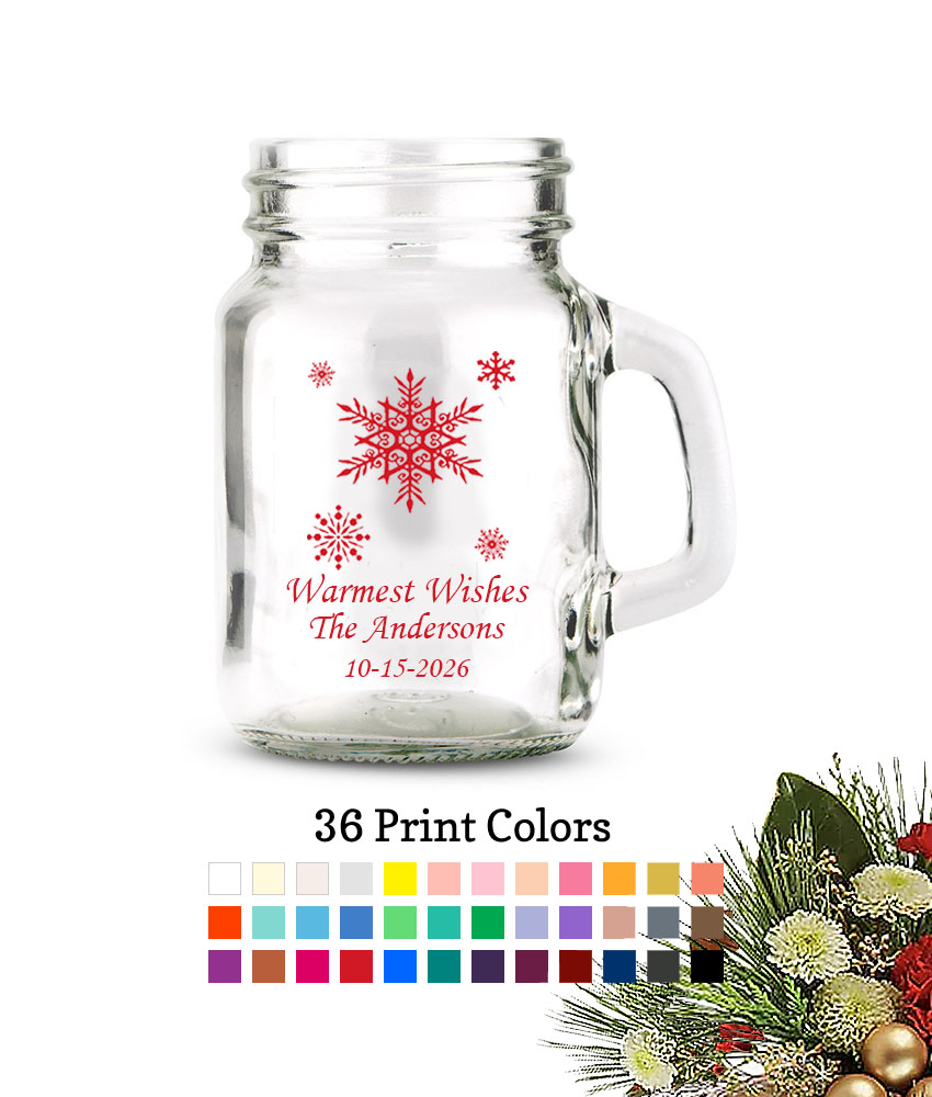 snowflakes christmas holiday personalized mason jars snowflakes christmas holiday personalized mason jars