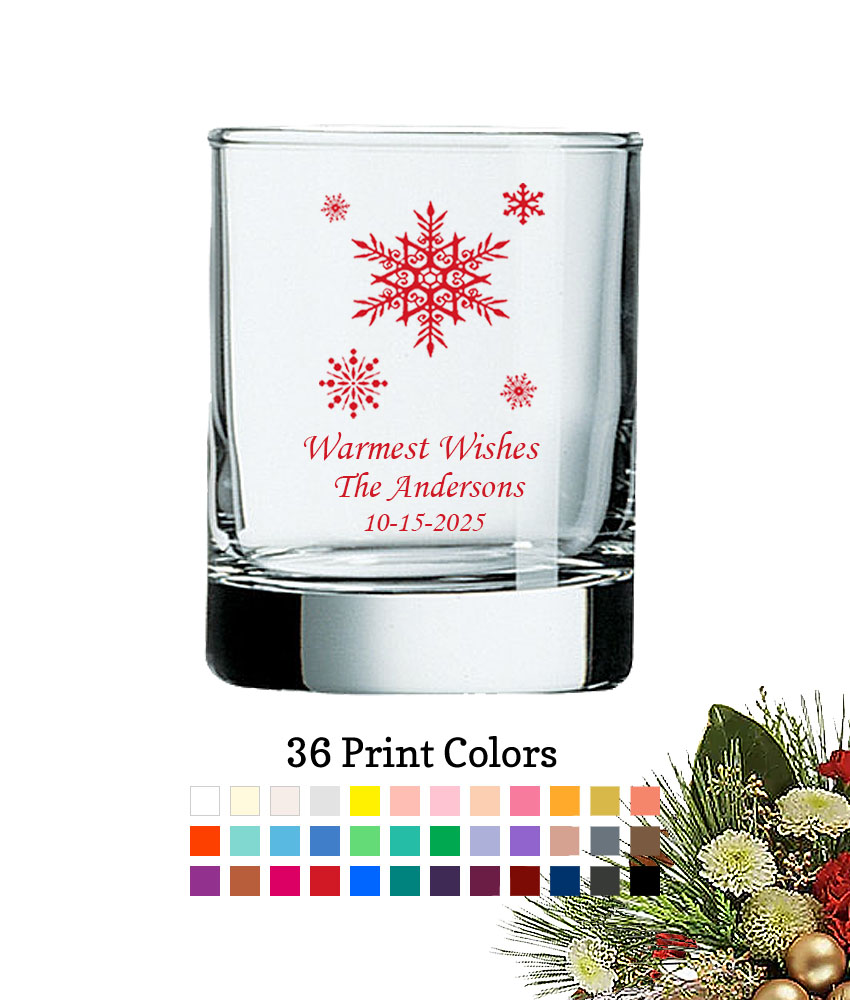 snowflakes christmas holiday personalized votive shot glass snowflakes christmas holiday personalized votive shot glass