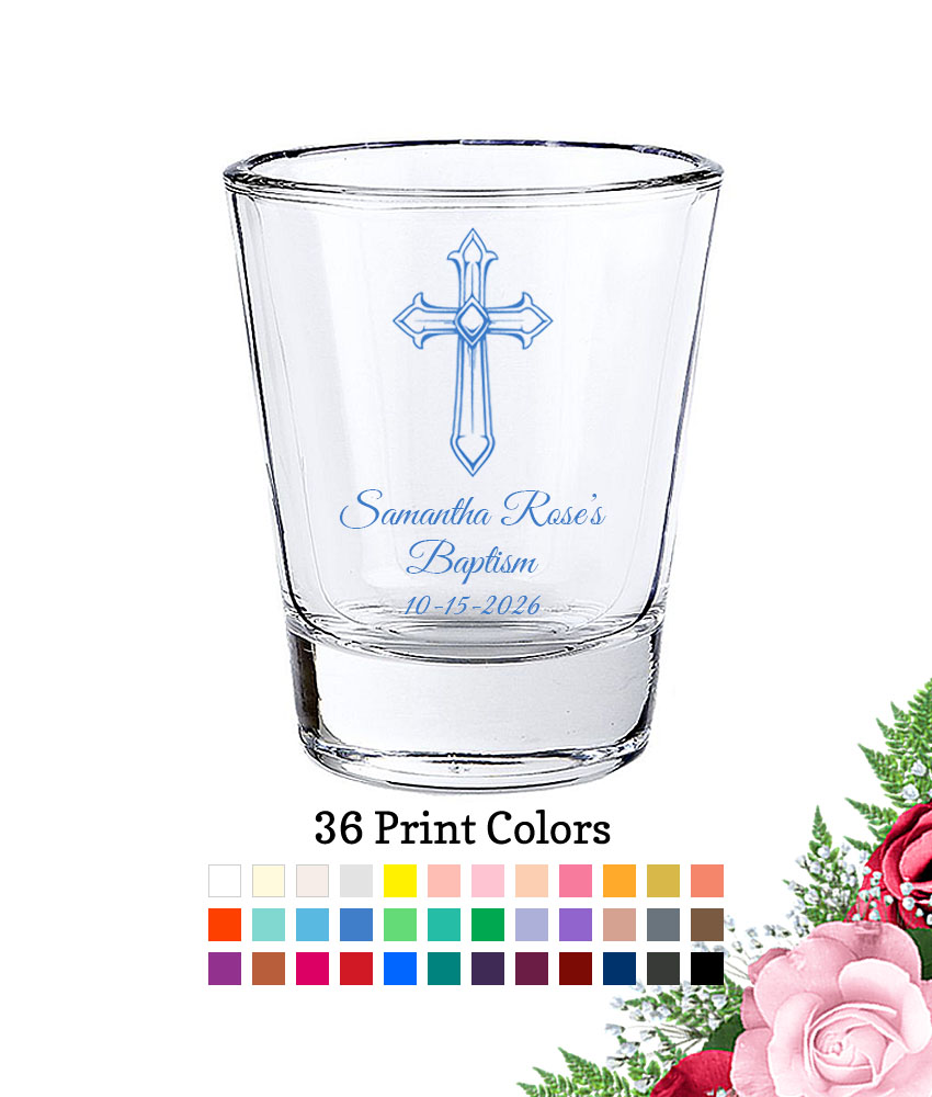 cross outline shot glass