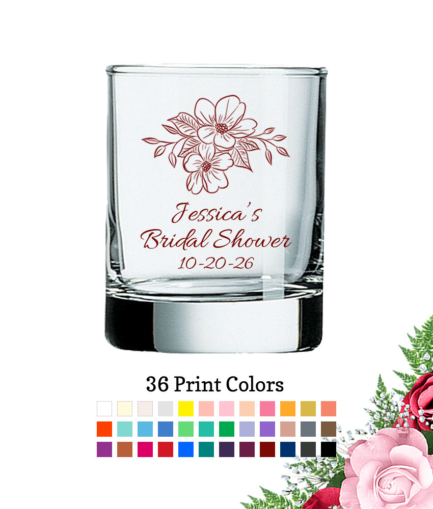 floral votive shot glass