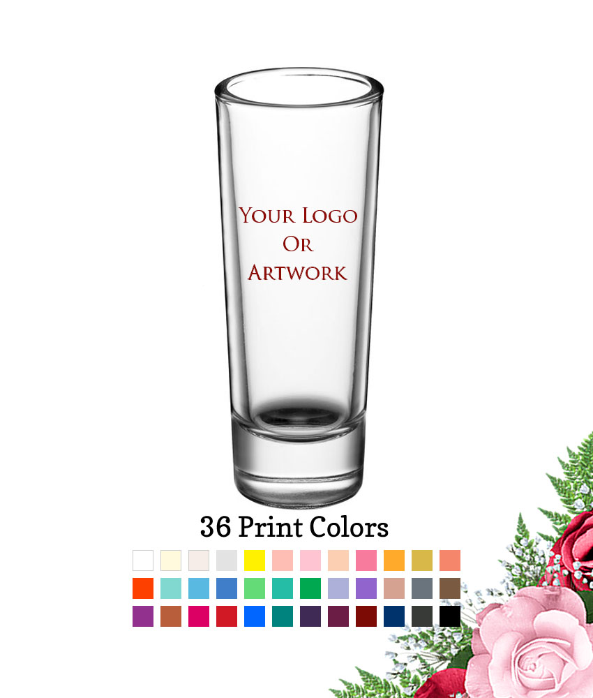 2 oz personalized tall shooter shot glass your logo