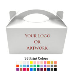 Personalized White Gable Boxes Your Logo