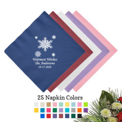snowflakes 3 ply christmas holiday personalized paper dinner napkins
