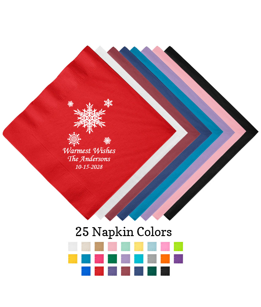 snowflakes 3 ply paper beverage napkins snowflakes 3 ply paper beverage napkins