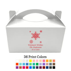 snowflakes White Take Out Gable Boxes