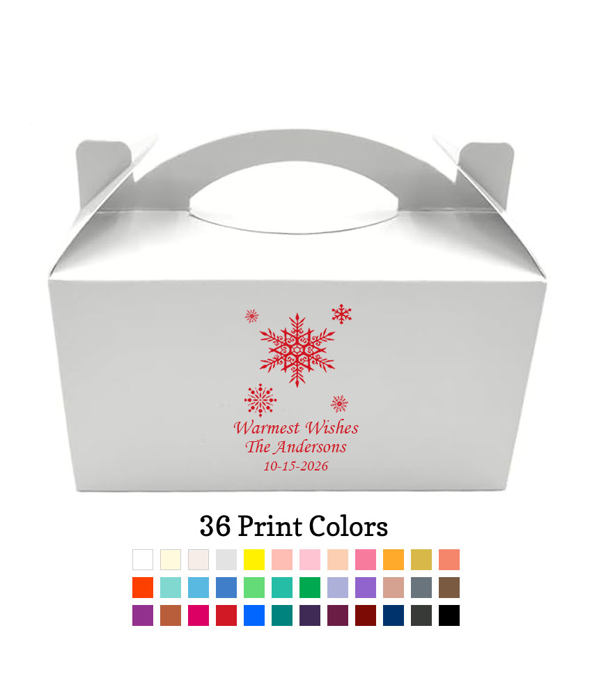 snowflakes White Take Out Gable Boxes snowflakes White Take Out Gable Boxes