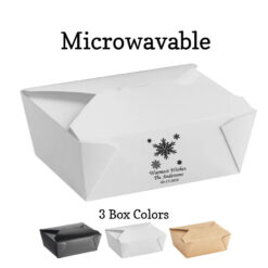 snowflakes microwavable take out container