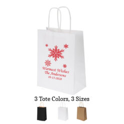 snowflakes white tote bag