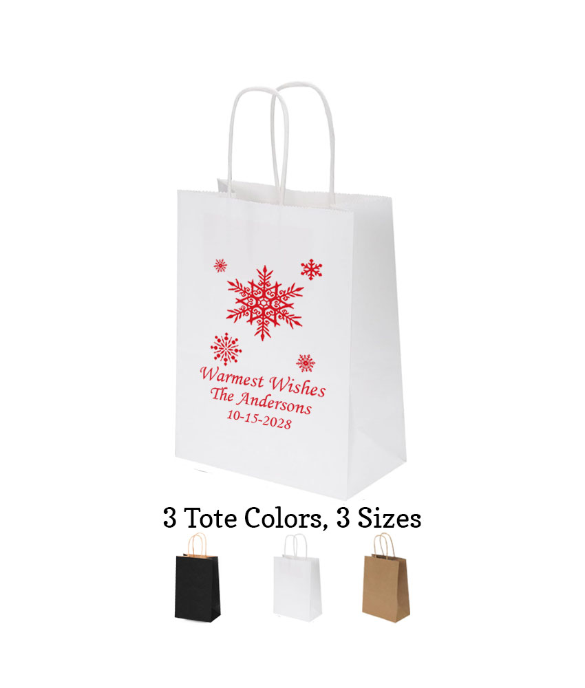 snowflakes white tote bag snowflakes white tote bag