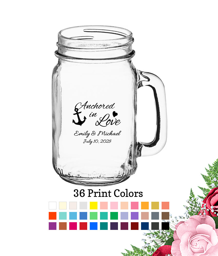 anchored in love large mason jars 16 oz