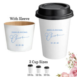 cheers paper coffee hot cups with lids and sleeve