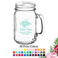 floral large mason jars 16 oz