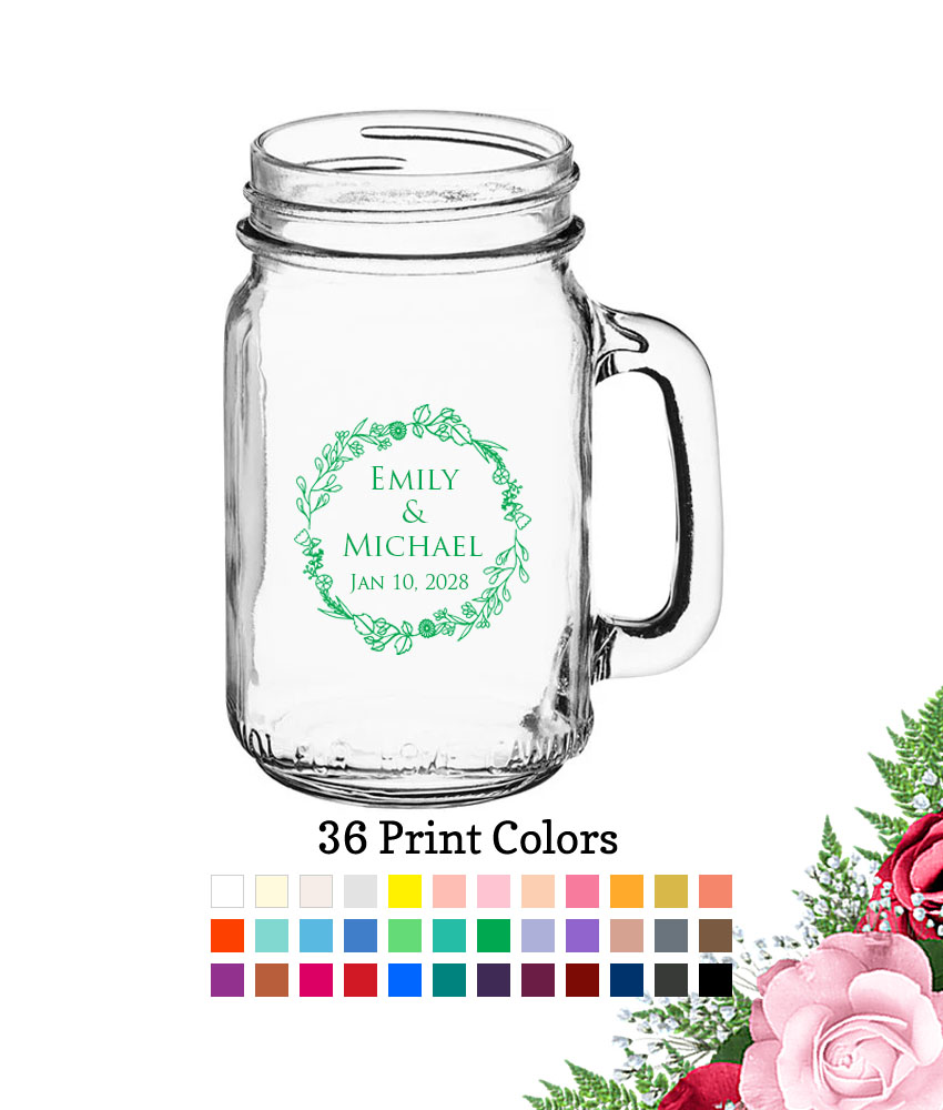 floral wreath large mason jars 16 oz floral wreath large mason jars 16 oz