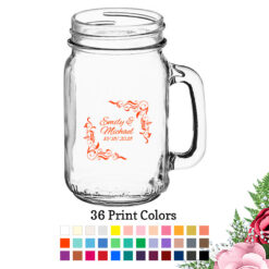leaf scroll border large mason jars 16 oz