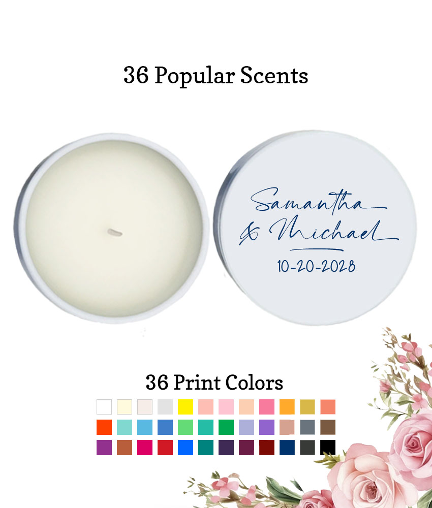 name signature wedding personalized white round candle tins name signature wedding personalized white round candle tins
