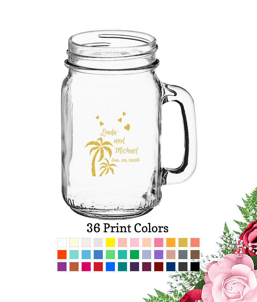 palm tree large mason jars 16 oz palm tree large mason jars 16 oz