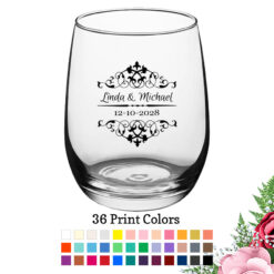 scroll large wine glass 15 oz