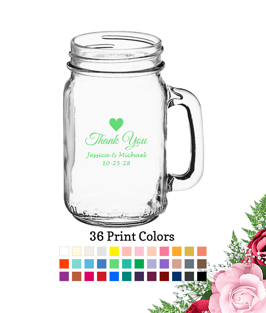 thank you large mason jars 16 oz thank you large mason jars 16 oz