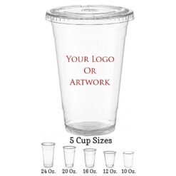 personalized clear plastic cups with lids your logo