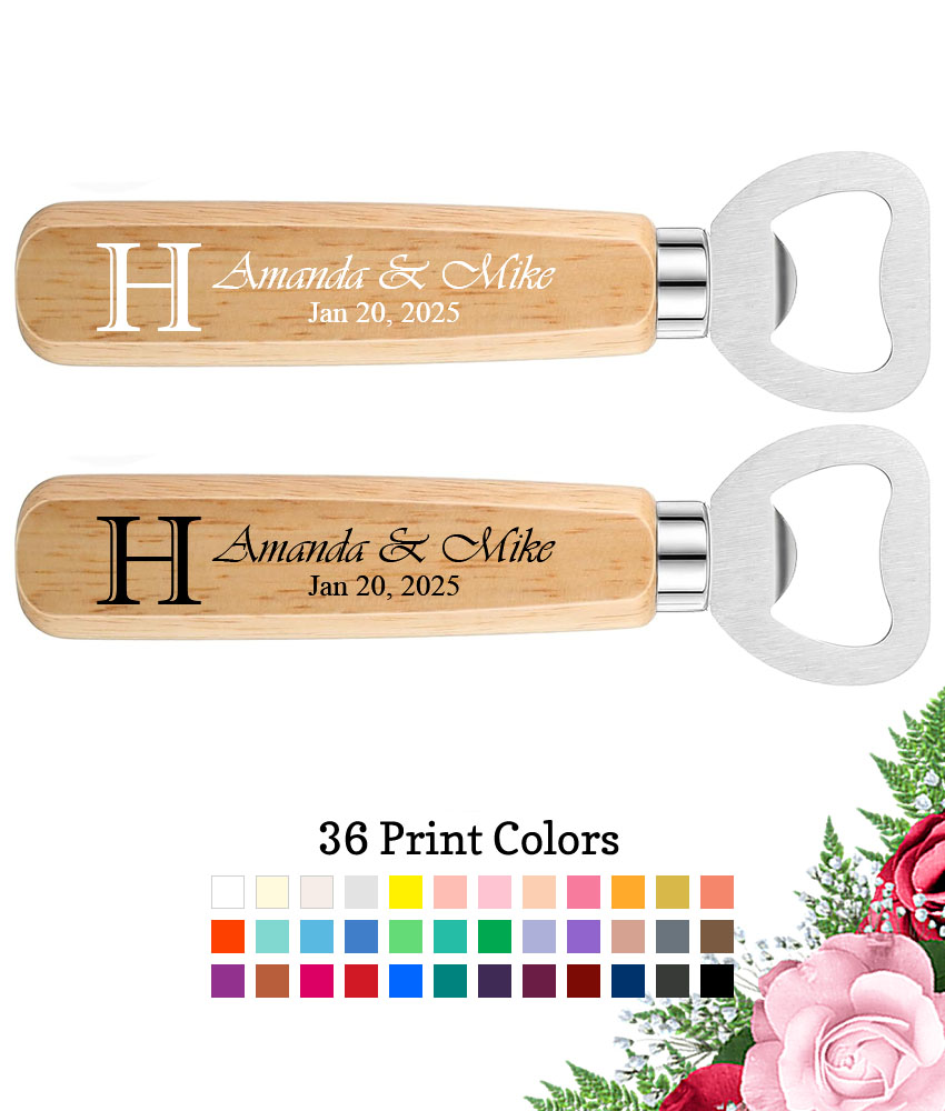 initial monogram wedding wood bottle openers initial monogram wedding wood bottle openers