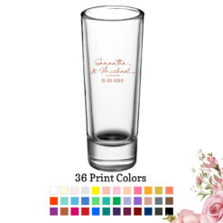 name signature 2 oz wedding personalized tall shooter shot glass