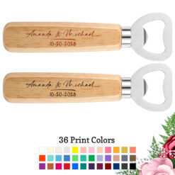names signature wedding wood bottle openers 1