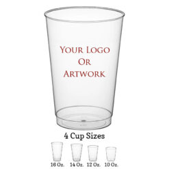 personalized clear plastic tumbler your logo