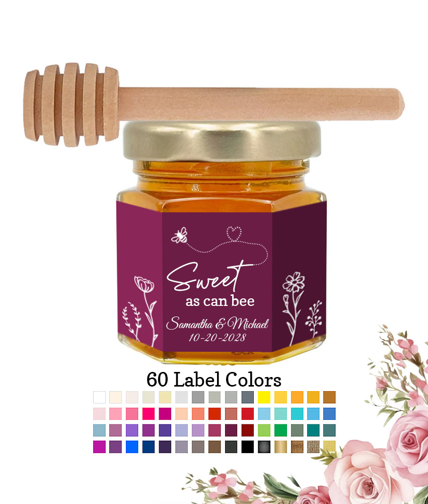 sweet as can bee personalized honey jar wedding favors sweet as can bee personalized honey jar wedding favors