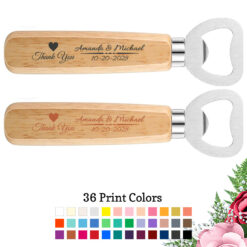 thank you wedding wood bottle openers