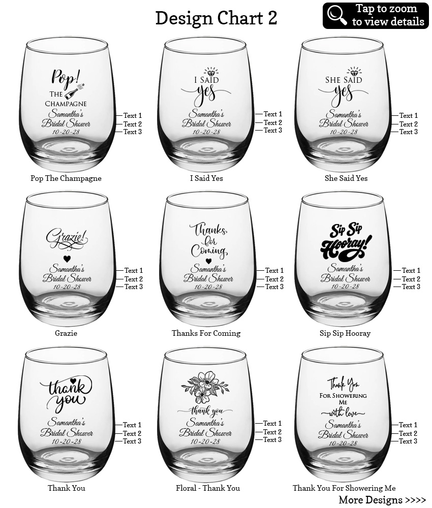 15 oz large wine glass bridal shower favors design chart 2 15 oz large wine glass bridal shower favors design chart 2
