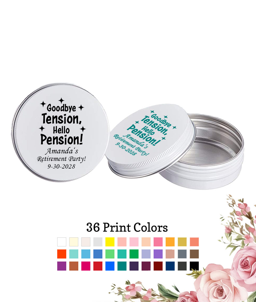 goodbye tension hello pension retirement party favors mint tins goodbye tension hello pension retirement party favors mint tins