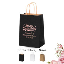 happy retirement retirement party favors paper tote bags